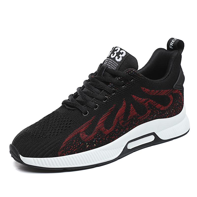 Lift Sneakers Men Height Increase Insoles 6cm  Casual Booster Shoes Loafers Plus Size 36-44