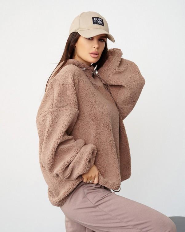 Warmes Woll-Sweatshirt mit Tunnelzug ISSA Plus