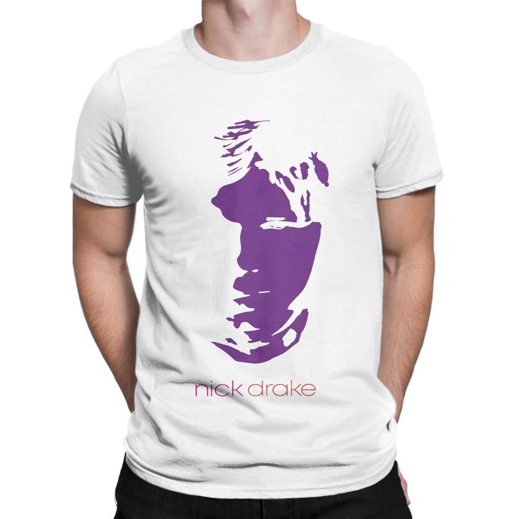 Nick Drake T Shirts Unisexs Cotton Humorous Tshirts Crewneck Tees Short Sleeve Clothes Birthday Present