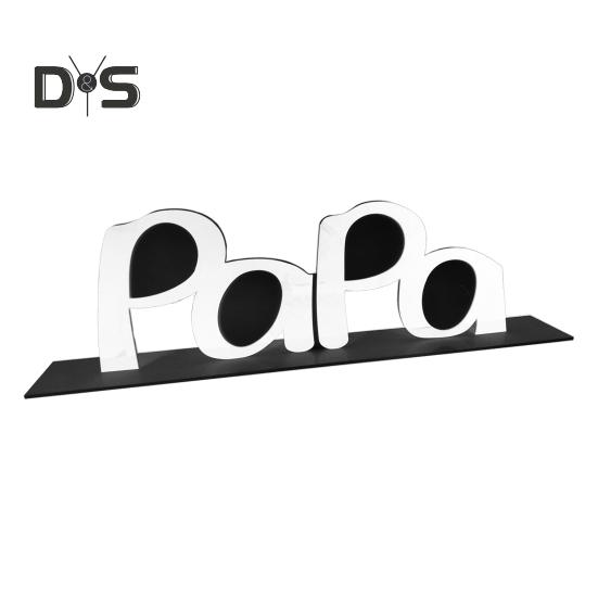 Father's Day Acrylic Photo Frame DIY PaPa Dad Letter Picture Frame Holder Table Sign Desktop Decoration Dad Grandpa Husband Birthday Festival Gift