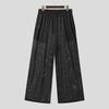 INCERUN Men Elastic Waist Hollow Out Fishnet Beach Holiday Long Pants Trousers