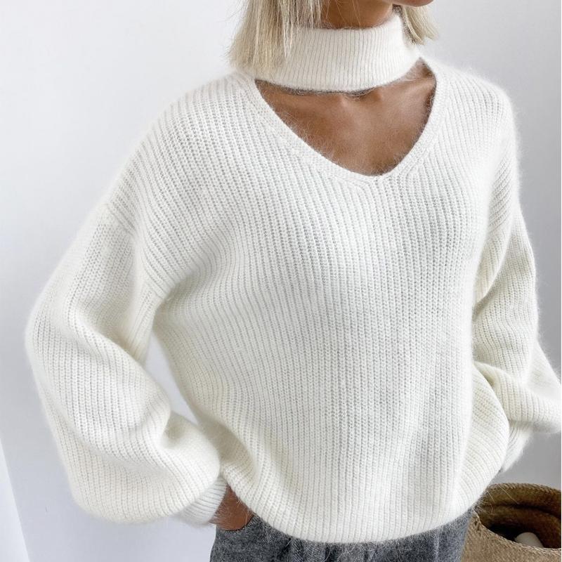 Hirsionsan Weiche Warme V-ausschnitt Pullover Frauen Elegante Candy Farbe Gestrickte Weibliche Pullover Lose Kaschmir Grundlegende Strickwaren Pullover