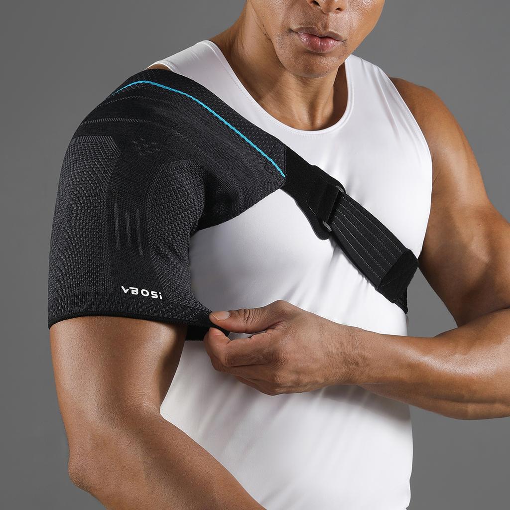 Vbosi Adjustable Shoulder Support Brace For Women Men With Silicone Pad Rotator Cuff Relief Compression Sleeve