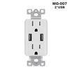 Double USB High Speed Safety Charger Duplex Receptacle Tamper Resistant Wall Socket Plate