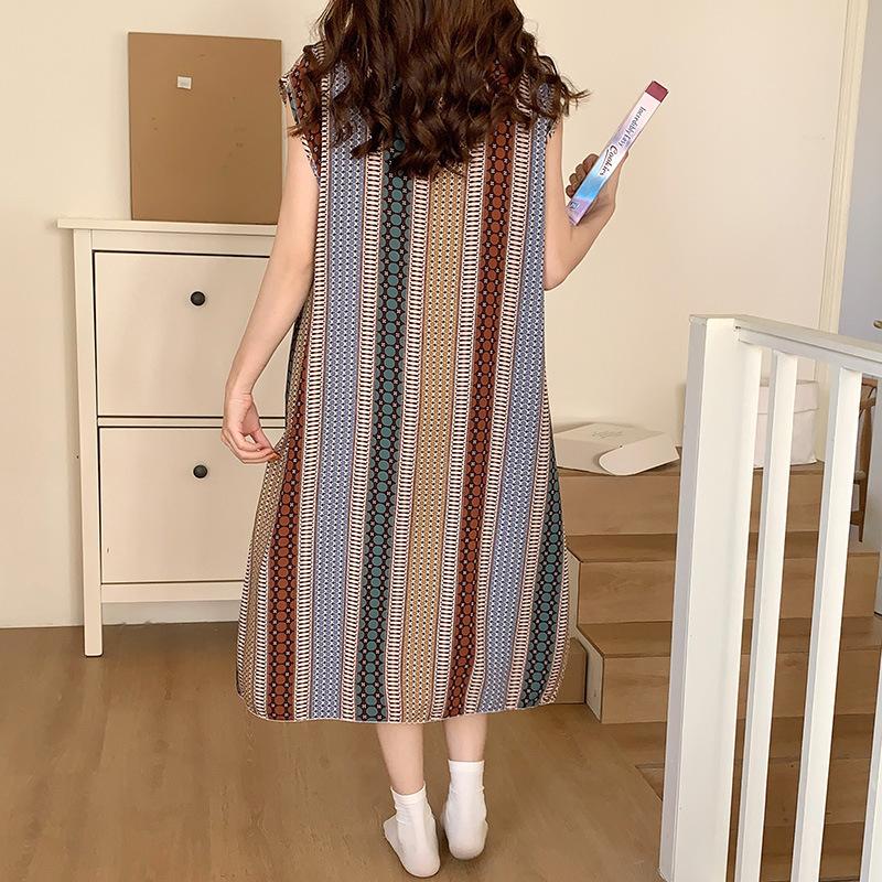 Anti-bumping vest, nightdress for female summer high school students, cotton and silk pajamas, new loungewear, little girls sleeveless cotton and silk