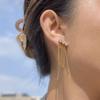 Yori Delicate Cubic Zirconia Drop Tassel Earrings 18K PVD Plated Stainless Steel Charm New Arrivals Daily Jewelry Gift