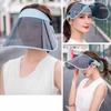 Portable Women Sun Hat Large Wide Brim Anti-UV Protection Empty Visor Cap Rollable Solar Protection Sunshade Cap Summer