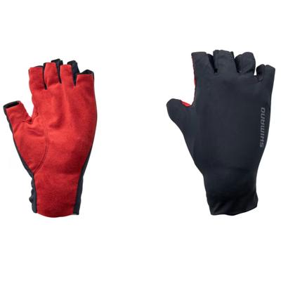 SHIMANO Sensitive Gloves 5-Finger Cut GL-007Y Real Black Red L