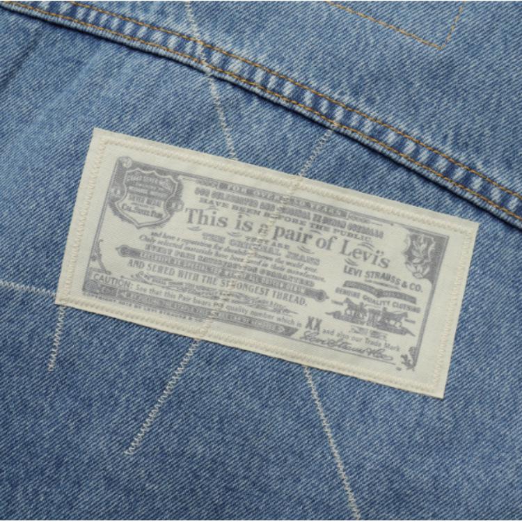 Levis SS25 Patchwork Design Distressed Denim Jacket Men Jackets Denim-Blue 72334-0729