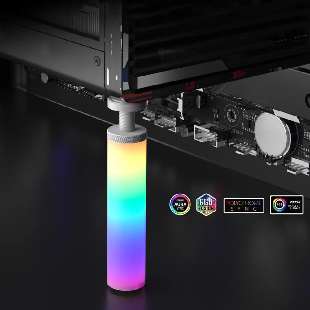 5V 3Pin ARGB Graphics Card Holder Adjustable Telescopic Rotary GPU Support Bracket Aluminum Alloy Magnet Base for ATX/MATX/ITX