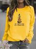 2026 Women's Printed Round Neck Hoodie