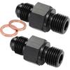 2Pack 6AN Male Flare To 1/4" NPSM Transmission Cooler Adapter Fitting, 6AN Fitting Fits 4L60E, TH350, TH400, 200-4R, 700R4, TR6060, AOD 4R100, 4R70W,
