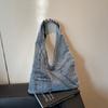 Women's Denim Tote Bag Fashiable Oversized Shoulder Bag Casual Everyday Canvas Style Handbag