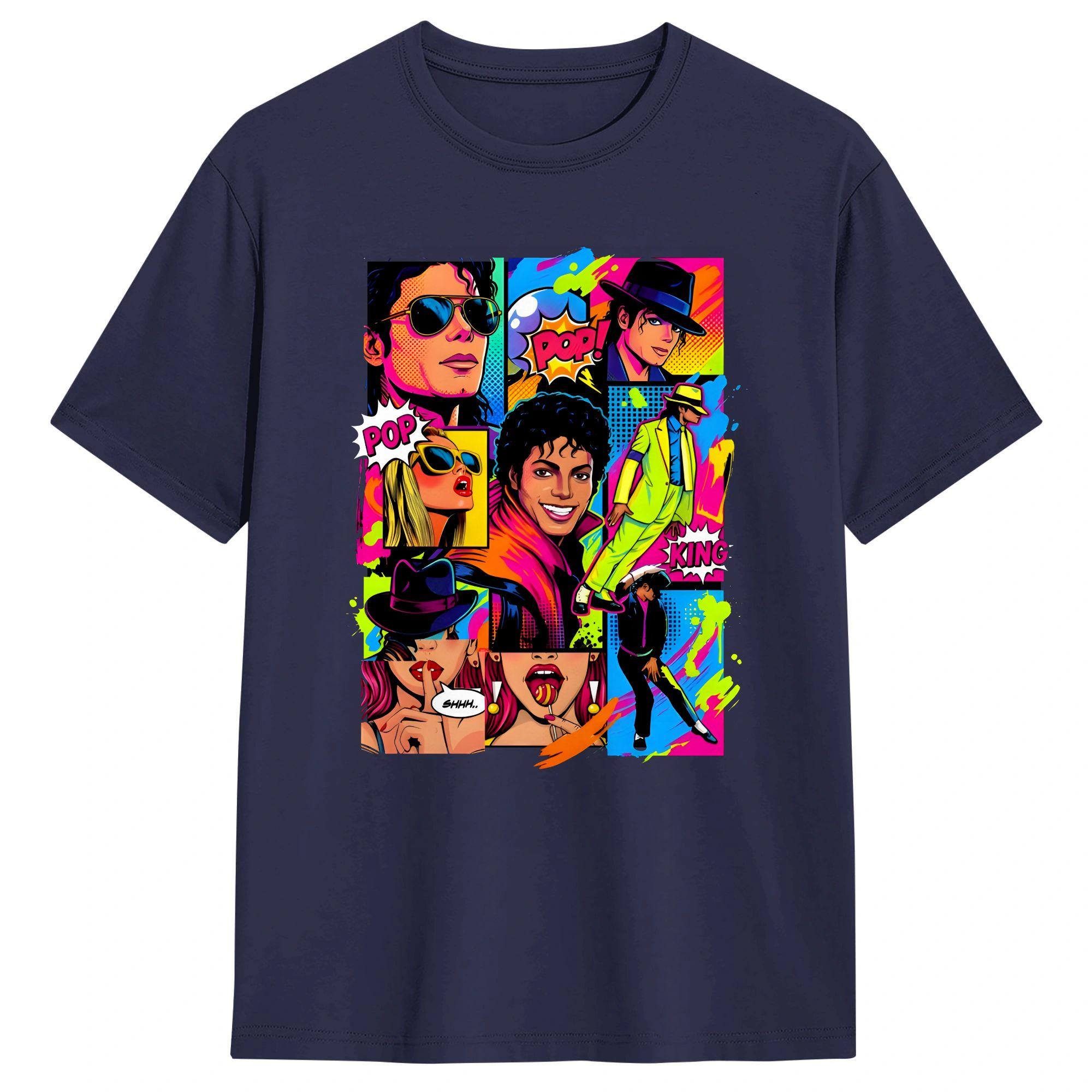 

Oversized TShirt MMichael JJackson Pop Art Cotton TShirts Fashion Tshirt for Unisex Summer Funny Design Short Sleeve Clothes 4XL