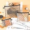 1pcs Unisex Mesh Clear Cosmetic Bags Small Large Black Makeup Bag Portable Travel Toiletry Organizer Case Lipstick Storage Pouch