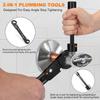 2 PCS Water Pipe Faucet Wrench Angle Stop Wrench Kit Double-Ended Pipe Wrench Household Sink Tap Spanner Removing Rings Tool