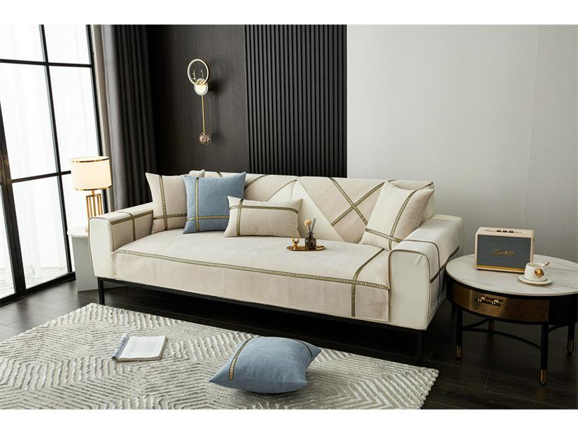 Vier Jahreszeiten Chenille Weizenähre Rutschfester Sofakissenbezug