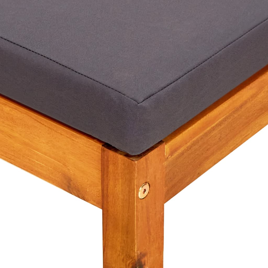 Garden Footstool 2 pcs Solid Acacia Wood