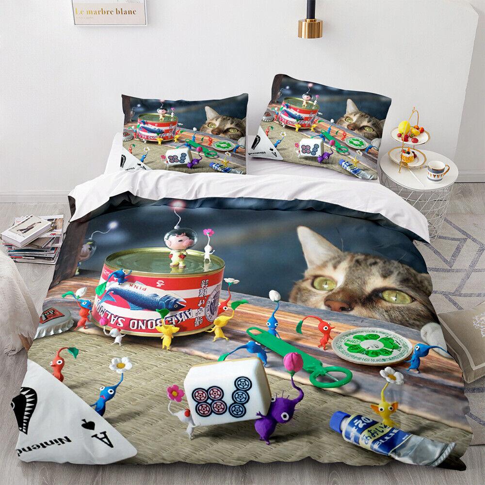Game Pikmin Bedding Sets Hocotate Olimar Comforter Quilt Bed Cover Duvet Cover Pillow Case 2-3 Pieces Sets Kids Adult Size