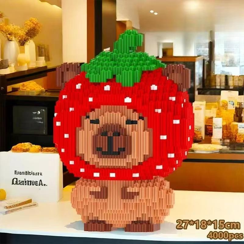 Big Capybara Building Blocks Giant Capybara Brick Figures Toy for Kids Capipara Construction Set Decoration for Home for Aged 6+