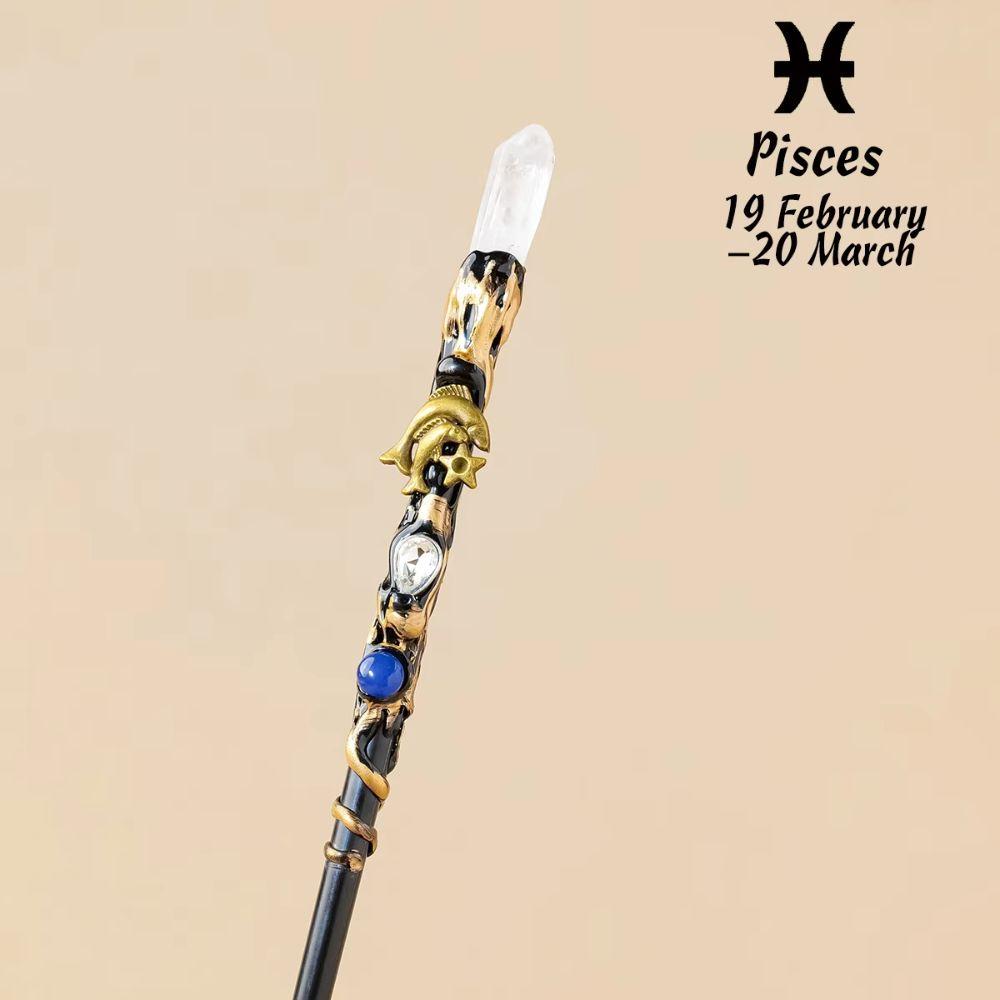 Zodiac Crystal Magic Wand Crystal Ball Magic Scepter Creative Fairy Stick Holiday Gift
