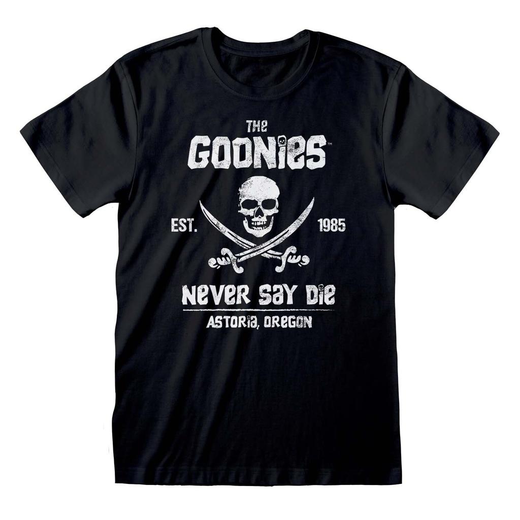 ** The Goonies Never Say Die T-Shirt Herren Damen T-Shirts Top (Übergröße Option) **