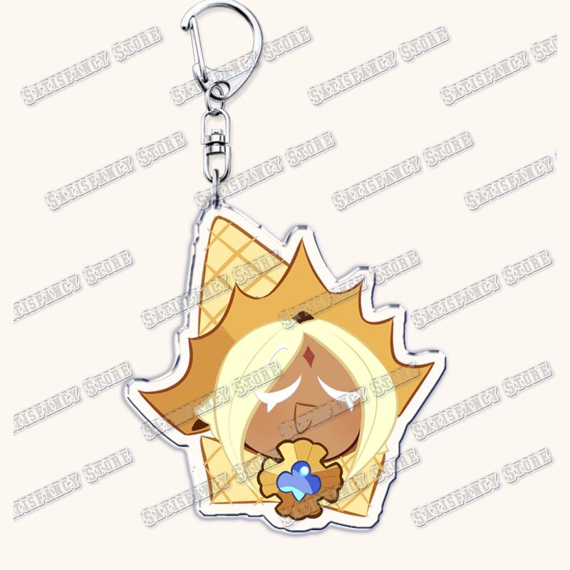 Süße Game Cookie Chibis Schlüsselanhänger für Accessoires Tasche Schatten Milch Reine Vanille Granatapfel Schlüsselringe Schmuck Fans Freunde Geschenke