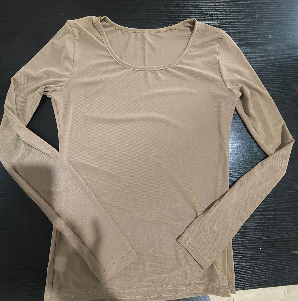 Women's Sexy Black Mesh Long Sleeve Shirt – Super Elastic, See-through, Perfect for Spring & Autumn
