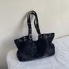 PU Leather PU Tote Bag Solid Color Underarm Packs Cute Large Capacity Handbag  Outdoor