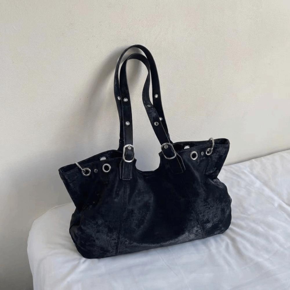 PU Leather PU Tote Bag Solid Color Underarm Packs Cute Large Capacity Handbag Outdoor