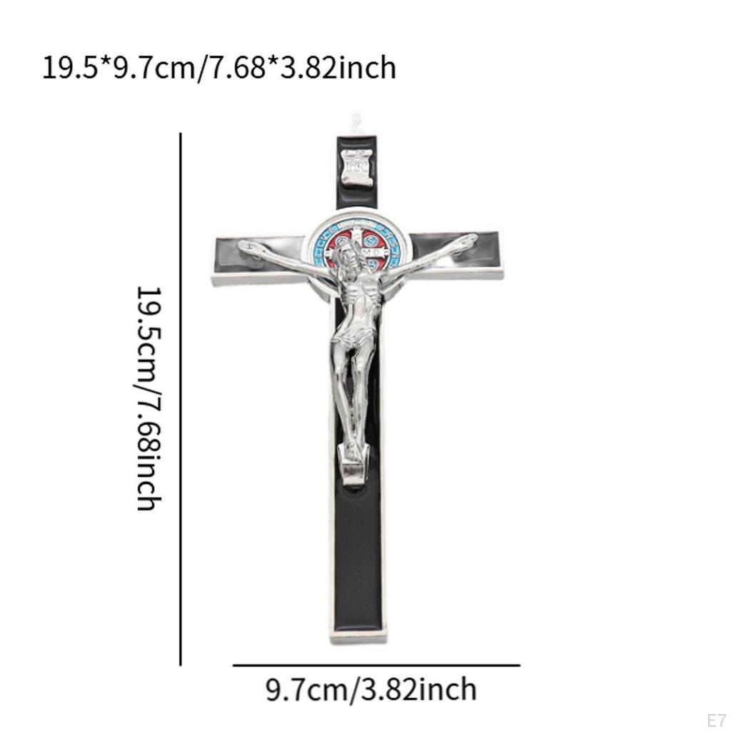 Catholic Cross Figurine Metal Wall Decoration for Home and Bedroom