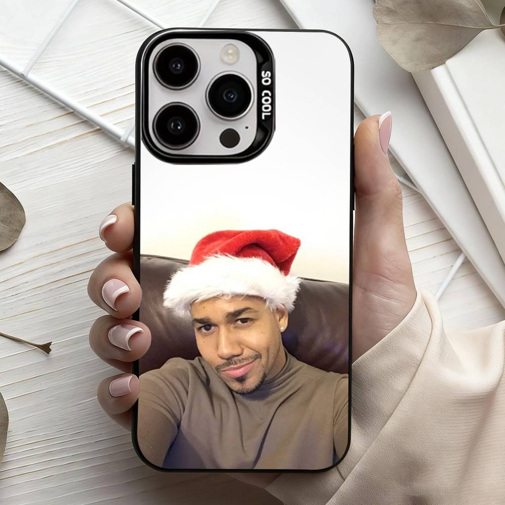 

Singer R-Romeo Santos Phone Case For iPhone17,16,15,14,13,12,11 Plus,Pro Max Candy Silver Plated Inside Cover iPhone17