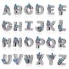 New 26 Letter Copper Az Zircon Butterfly Letter Charm Bead, Fit European Original Diy Bracelet Accessories, Birthday Gifts