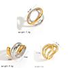 Stainless Steel Geometric Ring Collection With True Gold Finish For Trendy Ladies
