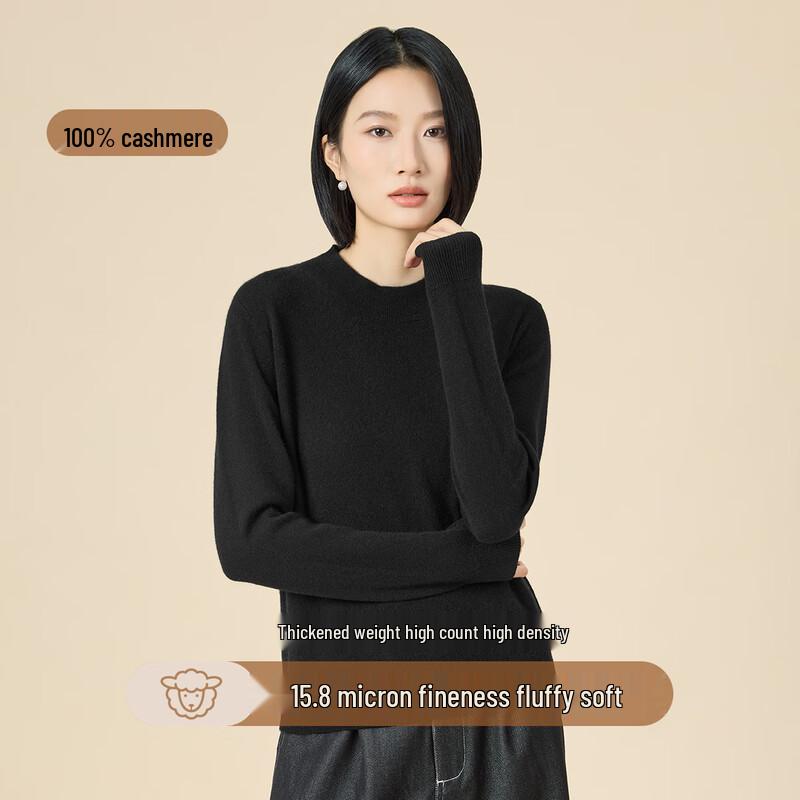 Northern Deer 100% Cashmere Round Neck Pullover Sweater SL17