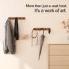 High Quality Multi-Purpose Wall Mounted Aluminum Wood Coat Hook Towel Hook Clothes Rack