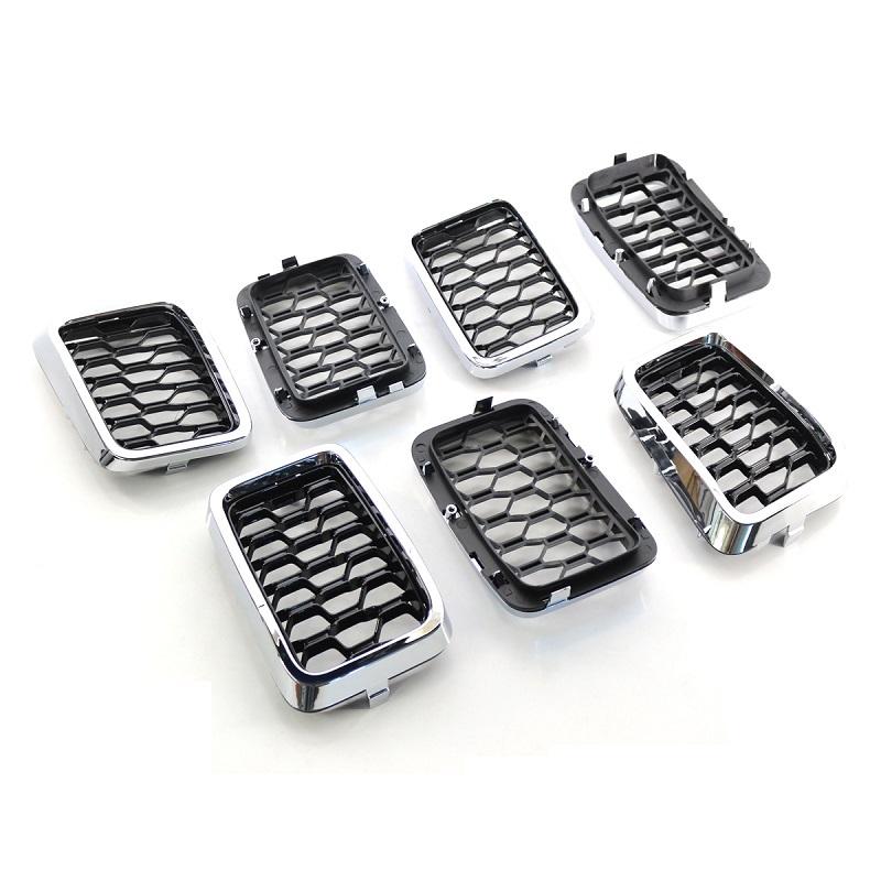 For Jeep Grand Cherokee 2017- Chrome Frame Mesh Front Grille 68317863AA Car Accessories
