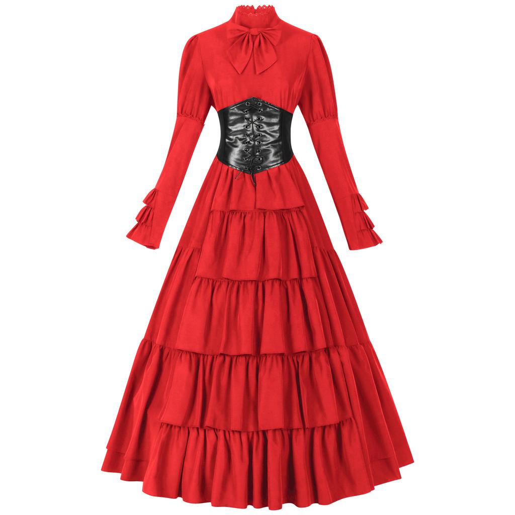 Irish Long Medieval Dress Festivals Cosplay Decoration Costume Set Performance