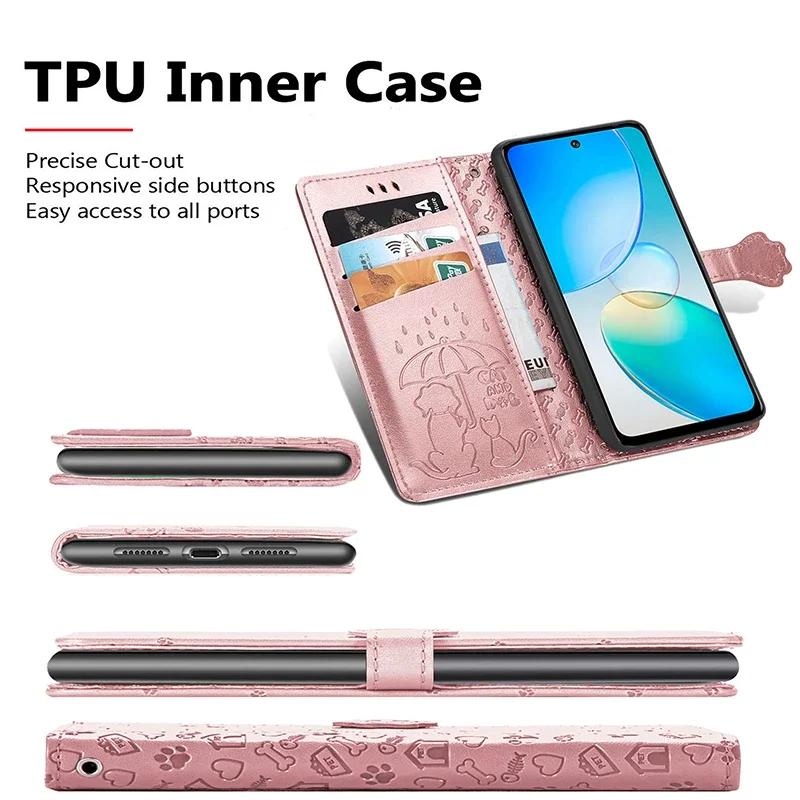 Luxury Cat Dog Style Case For OPPO Reno 9 Pro Plus Reno8 Lite Reno 7 SE Reno6 Pro 6 6Z 5 5Z 4 Reno 4Z Wallet Card Protect Cover