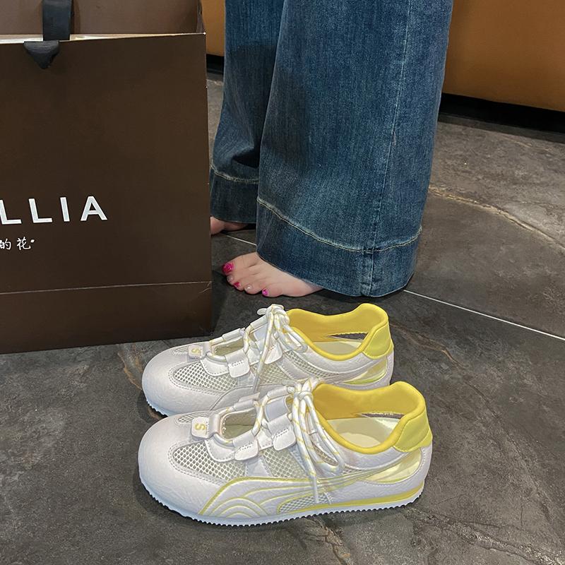 Fashion CRLAYDK Fashion Women Sneakers Hollow Out Summer Casual Tennis Platform Breathable Skate Shoes Mesh Walking Anti Slip Trainers