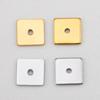 25pcs 50pcs 8mm Stainless Steel Square Flat Spacer Beads Loose Beads Hole 1.3mm Gold Color Bead for Jewelry Making DIY Wholesale