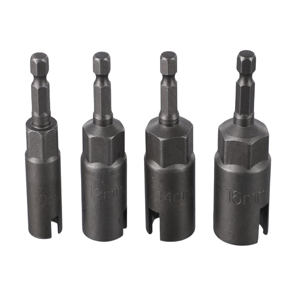 Socket Socket Adapter Hand Tools 1/4 Inch 10mm 12mm 14mm Butterfly Bolt Hex Shank Screwdriver Sleeve Socket Wrench