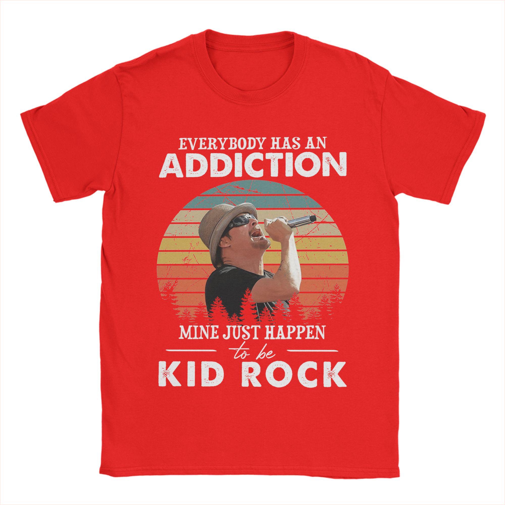

Graphic Printing Kid Rock Singer Rapper T Shirt for Men Women Pure Cotton Tee Shirt Short Sleeve Tops S