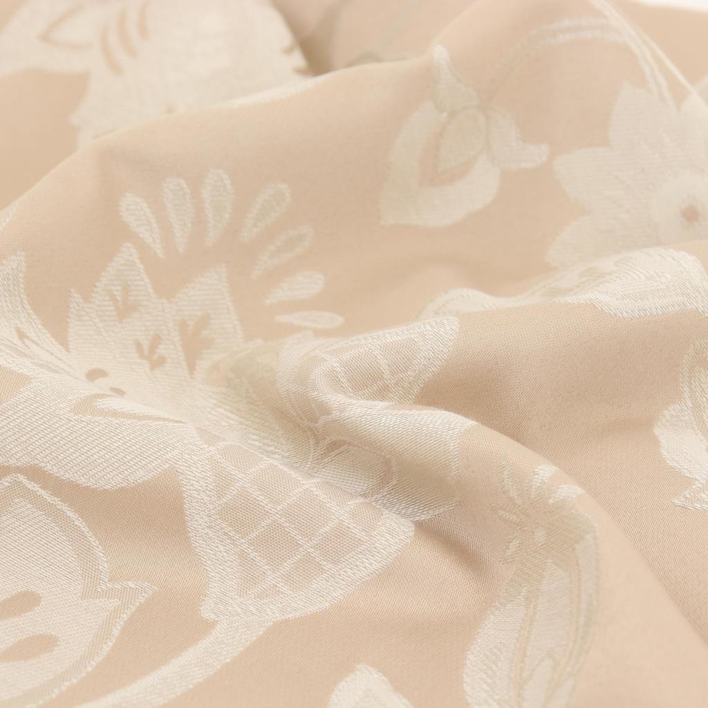 Kawashima Textile Cercon MINTON Long Seat Long Cushion Grace Haddon Beige 46 x 150cm LN1207