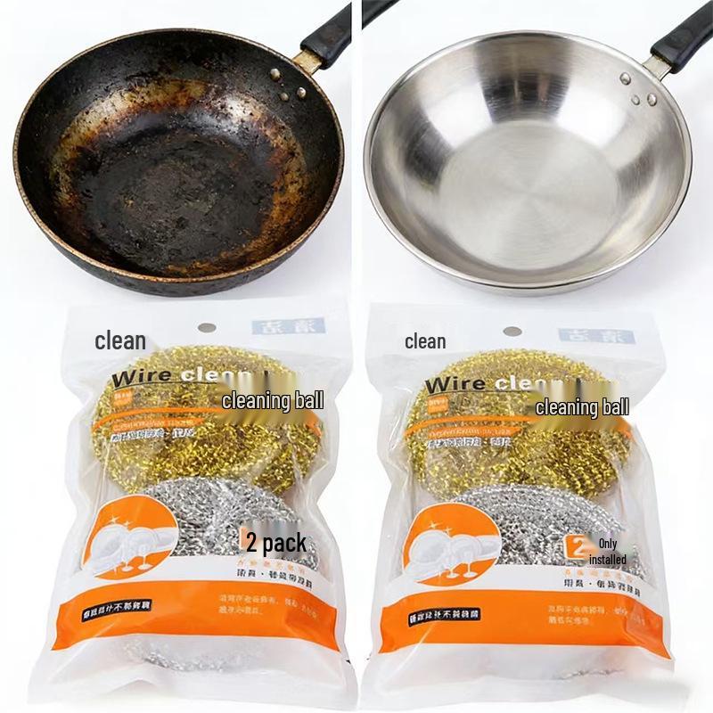 Large Stainless Steel Wool Scrubber for Kitchen Cleaning - Individually Packaged, Thickened Pot & Dish Cleaner in Stock