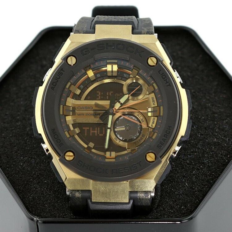 CASIO Men G-STEEL Series Gold Watch GST-200CP-9A GST-200CP-9A