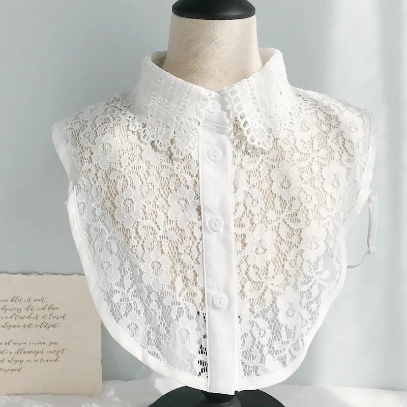 Fake Collar For Shirt Detachable Collars Solid Shirt Lapel Blouse Top Men Women Black White Girls Top Clothes QH132
