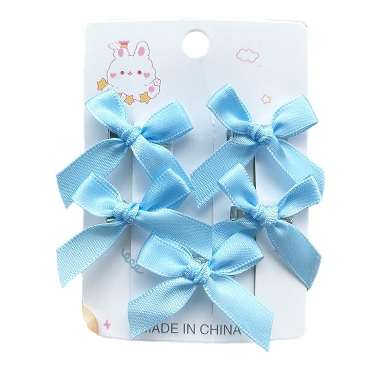 

5 шт. новые милые модные многоцветные диагональные банты заколки для волос для девочек шпильки аксессуары для волос заколки детский головной убор синий