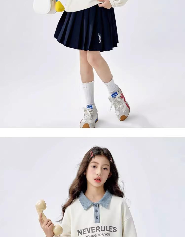 Girls' 2026 Spring/Autumn Sweatshirt & Pants Set - Stylish Two-Piece Outfit for Big Kids