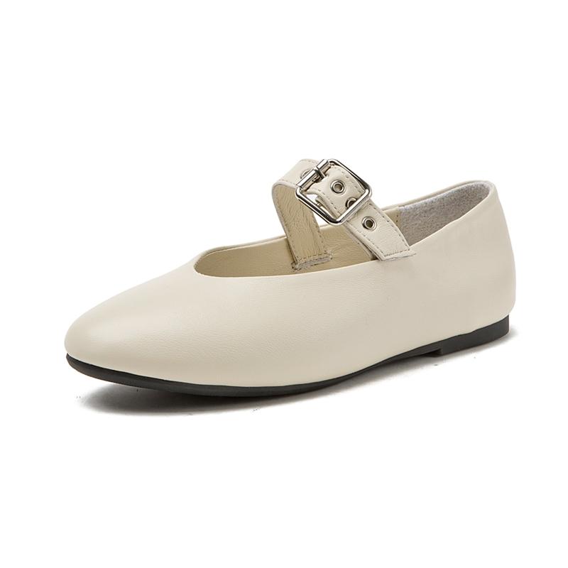 Moteriški Mary Jane batai pavasario ir rudens Natūralios natūralios odos vintažiniai moteriški batai smailiais pirštais Baleto plokščiapadžiai laisvalaikio batai moterims